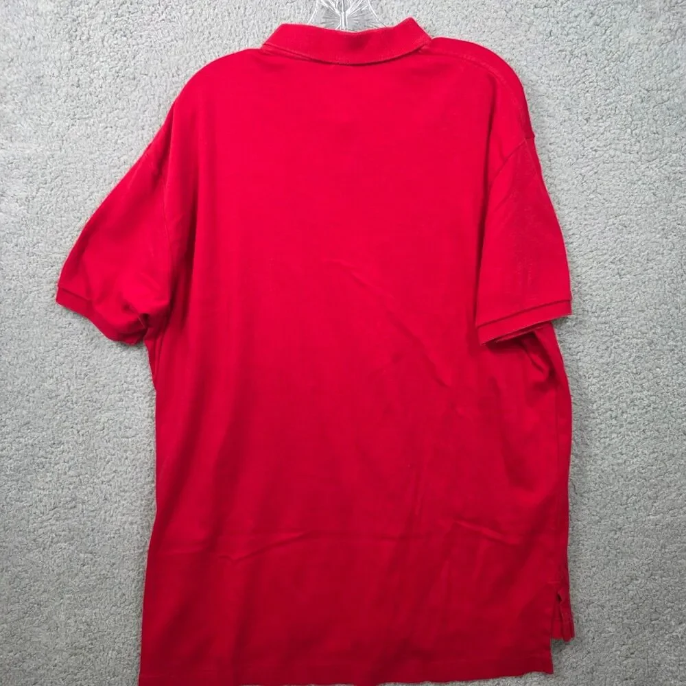 Polo Ralph Lauren Men's  Red Short Sleeve Cotton Polo Shirt Size 2XL